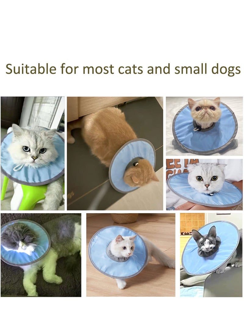 SYOSI Waterproof Cat Recovery Collar, Adjustable Pet Cone Collar, Protective Cat Neck Cones to Stop Licking Wounds, Lightweight Kitten Cones After Surgery, Elizabethan E Collar for Cats, Small Dog, Puppy - Image 2