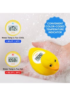B&H b&h Baby Bath Thermometer - (Upgraded Version) Turn On/Off Function, Fast and Accurate Water Temperature Readings, Toddlers Floating Bath Toy, Ideal for Babies & Infants (Angry Duck)  - Image 2