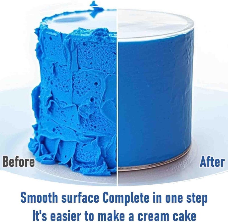 SYOSI Cake Scraper Set, Clear Acrylic Icing Smoothers and Edge Combs for Buttercream, Frosting, Mousse, and Baking, Includes Large Smoothers for Smooth and Detailed Cake Decoration, 6-Piece - Image 2