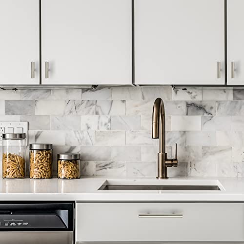 Ravinte Hardware 5 Pack 2 Inch Length Kitchen Cabinet Handles with Single Hole Brushed Nickel Cabinet Pulls Stainless Steel Drawer Pulls,Cabinet Knobs for Dresser Drawer - Image 4