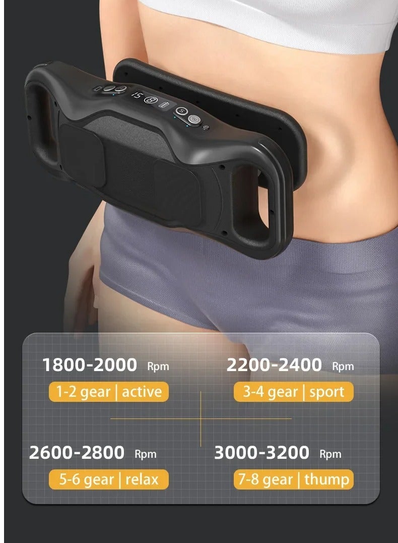 BORTONY Mini Electric Massage Gun – High Frequency Vibration, Deep Tissue Percussion Massager Double Head, Infrared Heat 6 Modes Full Body Muscle Massager for Back, Neck & Pain Relief - Image 3