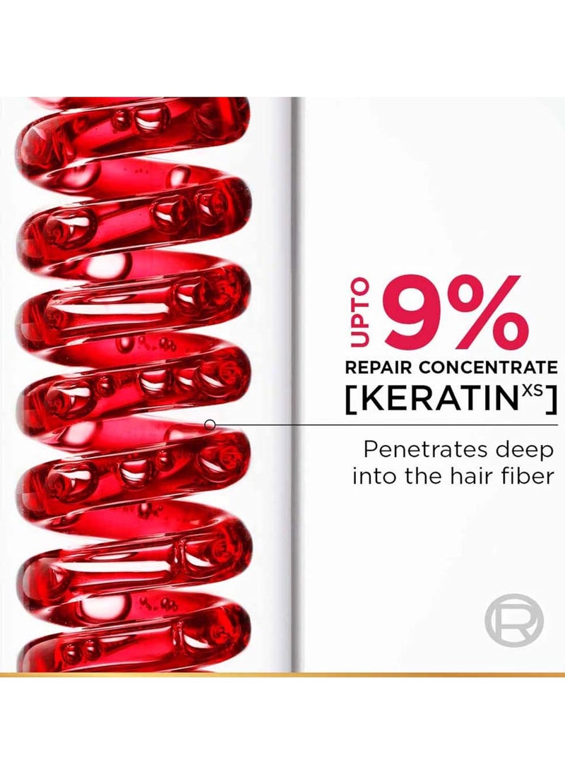L’Oréal - Total Repair 5 Conditioner for Damaged Hair Keratin XS Technology Fights Frizz Breakage Dryness Stiff Hair Split Ends 386ml - Image 1
