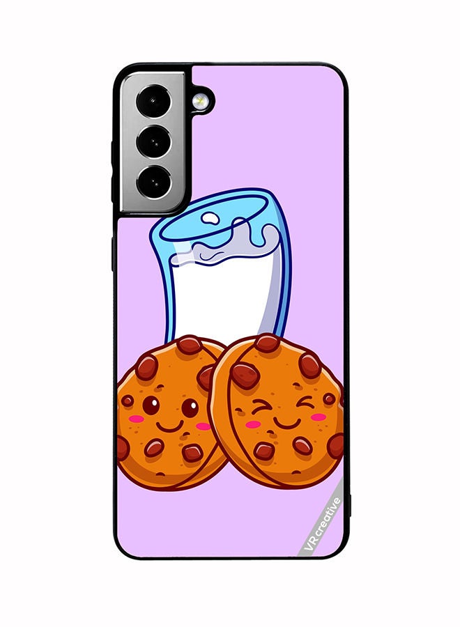 VR CREATIVE Protective Case Cover For Samsung Galaxy S21 FE 5G Milke And Cokis Design Multicolour - Image 1