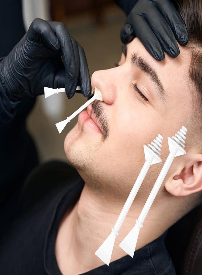 yuntop 100 Pcs Nose Wax Sticks, Plastic Wax Applicator Sticks and Disposable Spatulas for Nostril Nasal Cleaning Ear Hair Removal - Image 4
