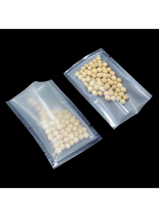 إكسفور أكياس تفريغ الهواء، أكياس تفريغ جافة/رطبة لتخزين الطعام، أكياس بلاستيكية شفافة مسطحة مفتوحة من الأعلى، أكياس تغليف طعام سائبة مع شق ممزق، 100 قطعة، 5.9 × 9.8 بوصة - Image 1