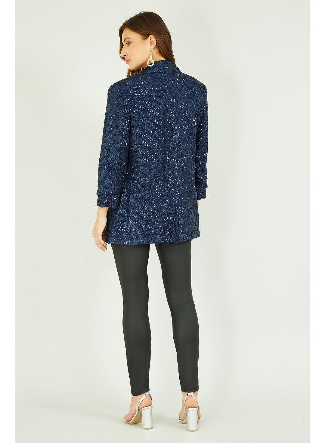 Yumi Sequin Blazer With Pockets - Image 4