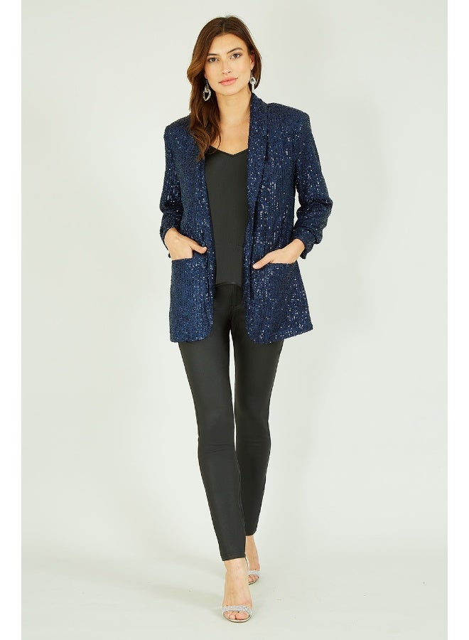 Yumi Sequin Blazer With Pockets - Image 3