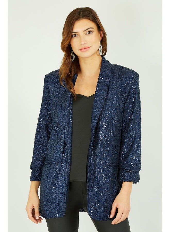 Yumi Sequin Blazer With Pockets - Image 2