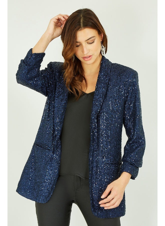 Yumi Sequin Blazer With Pockets - Image 1