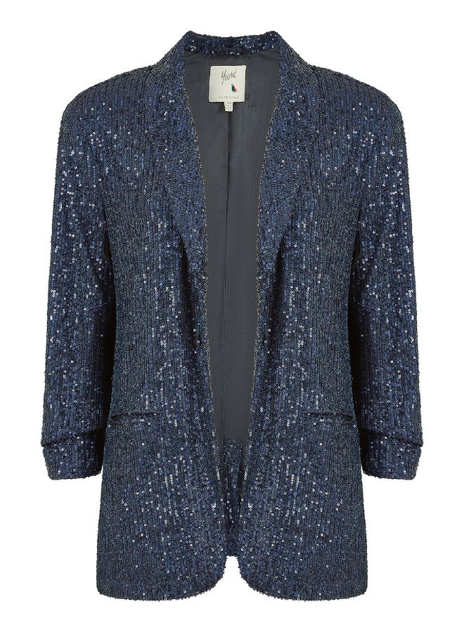 Yumi Sequin Blazer With Pockets - Image 5