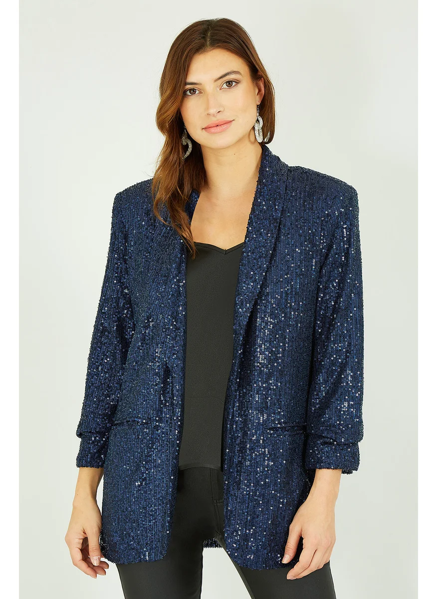 Yumi Sequin Blazer With Pockets