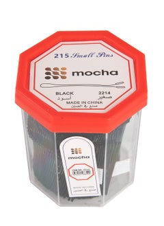 MOCHA طقم دبابيس شعر مكون من 215 قطعة أسود صغير  - Image 1