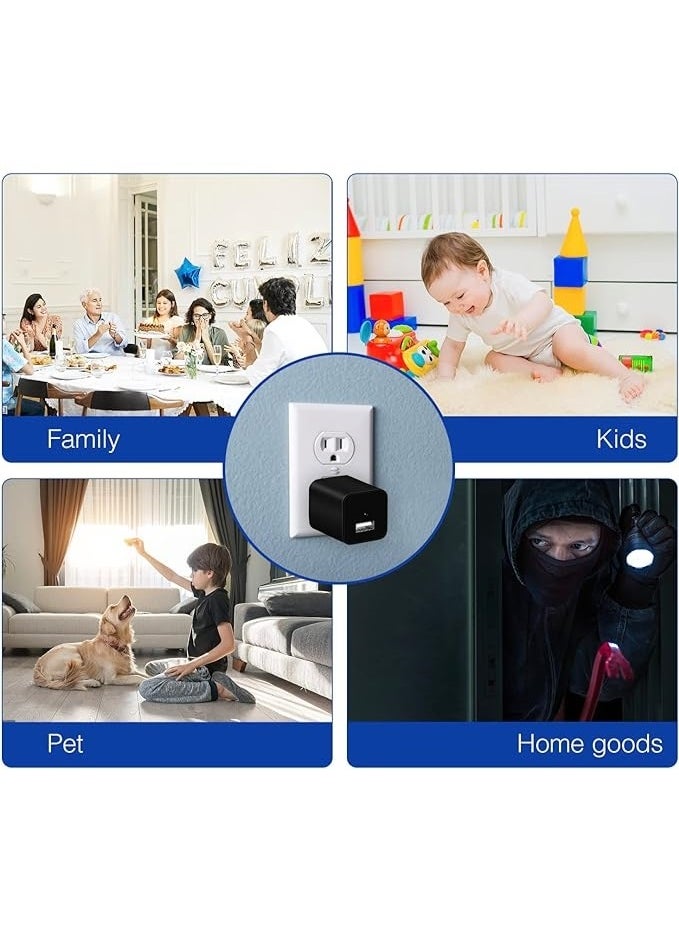Smart Hidden Camera Charger – USB Wall Charger Spy Camera with Motion Detection, 1080P HD Recording, Loop Recording, No WiFi Needed – Security Surveillance Cam