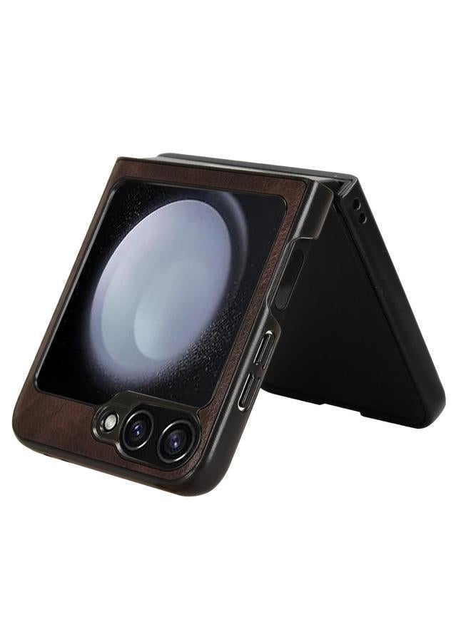 اس-توب جراب لهاتف Samsung Galaxy Z Flip6 بغطاء خلفي من نسيج الليتشي - Image 5