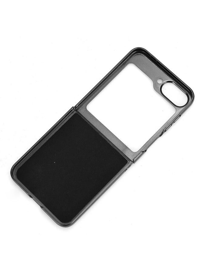 اس-توب جراب لهاتف Samsung Galaxy Z Flip6 بغطاء خلفي من نسيج الليتشي - Image 3