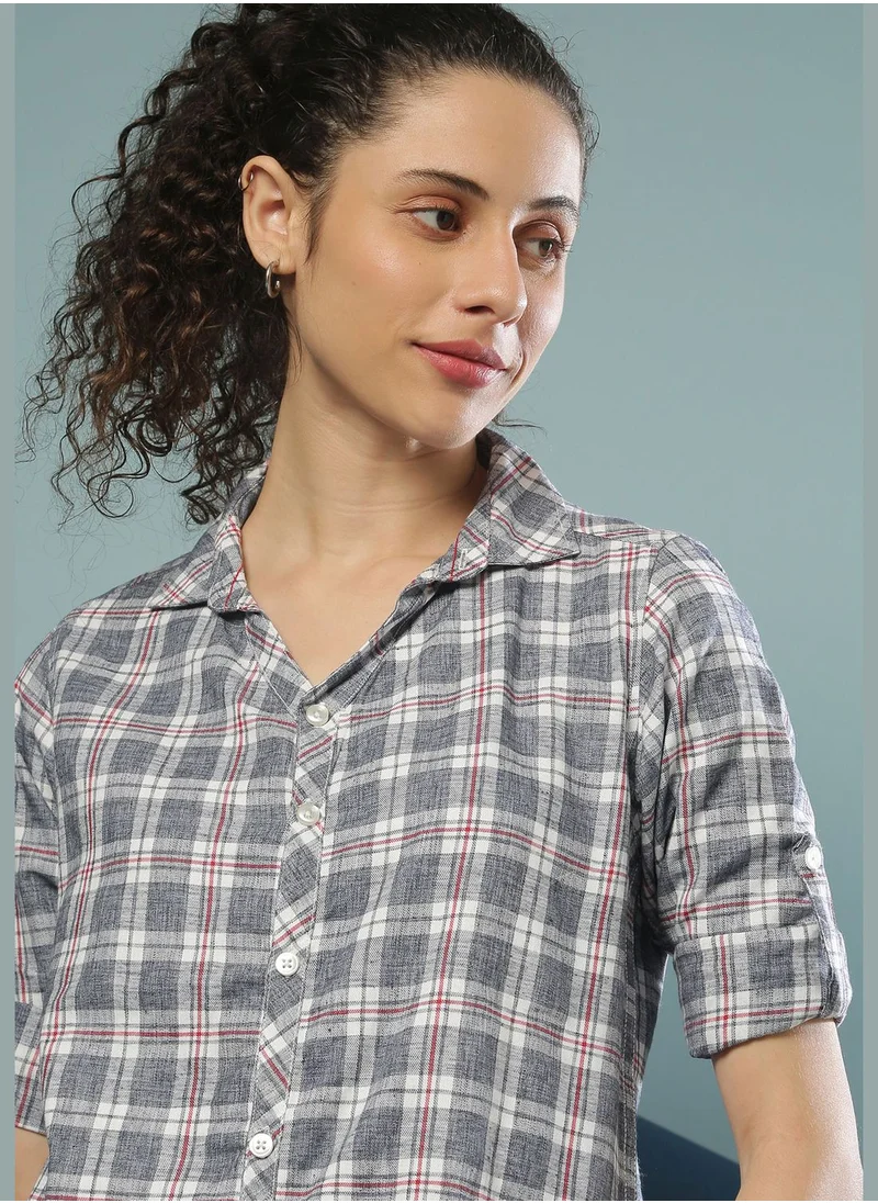 Campus Sutra Checked Regular Fit Shirt