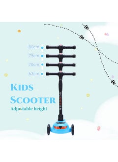 SKY-TOUCH SKY TOUCH Kids Scooter, 3 Wheel Foldable Kick Scooter for Boys Girls Ages 3-14 Years, Adjustable Height, Lean to Steer, Non-Slip Deck, Lightweight Push Scooter for Children  - Image 3