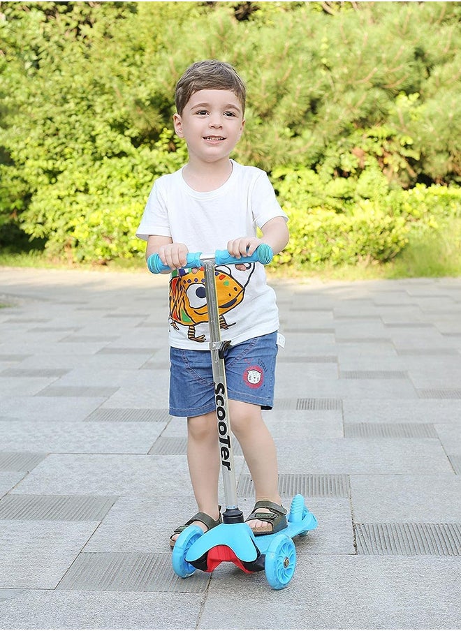 SKY-TOUCH - SKY TOUCH Kids Scooter, 3 Wheel Foldable Kick Scooter for Boys Girls Ages 3-14 Years, Adjustable Height, Lean to Steer, Non-Slip Deck, Lightweight Push Scooter for Children - Image 1