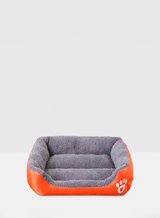 Loquat Kennel Pet Cushion Bed Orange/Grey 65x55centimeter - Image 1