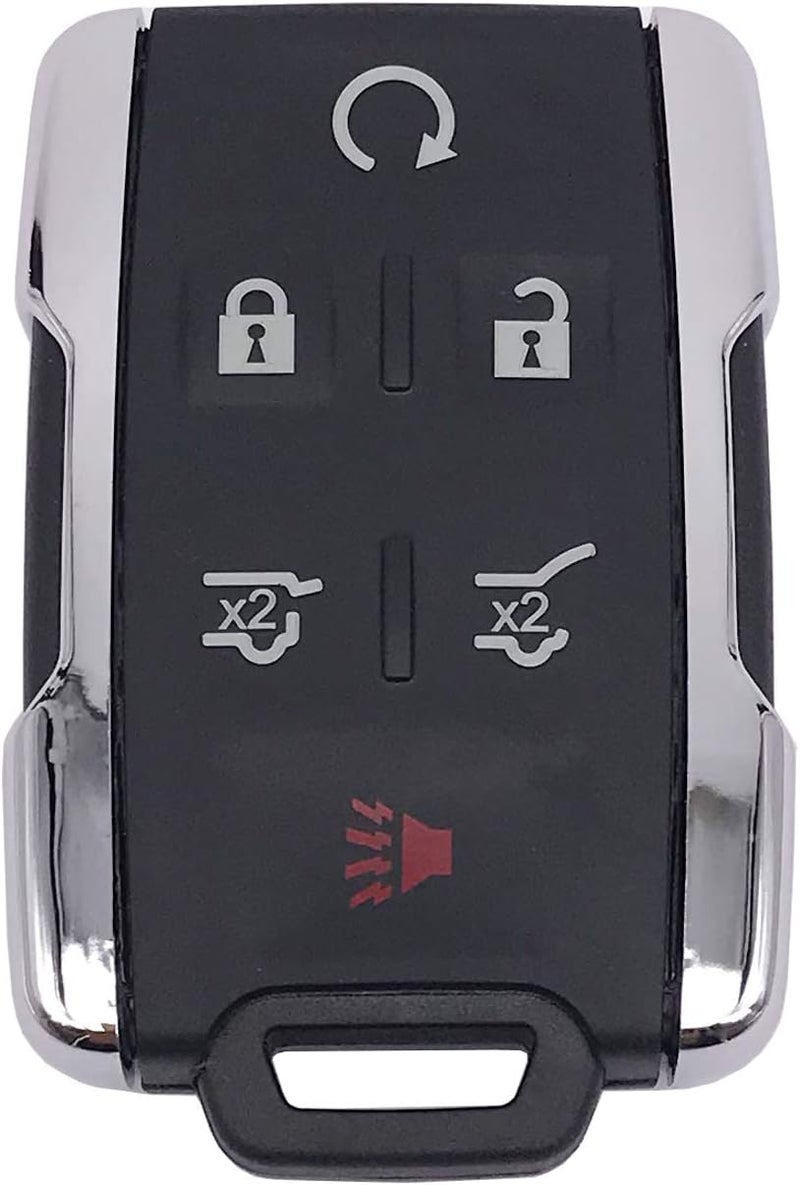Muxkenper مناسب لـ Chevy Tahoe Suburban/GMC Yukon غلاف مفتاح التحكم عن بعد دخول بدون مفتاح غطاء مفتاح السيارة الذكي M3N-32337100 (فضي، 6 أزرار) - Image 2