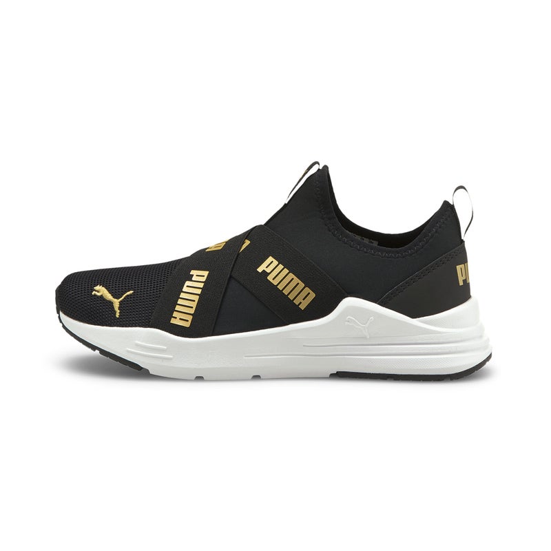 PUMA Wired Run Youth Kids Black Slip-On Trainers - Image 1