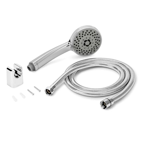Orvos Hand shower multi-function 5 Modes, 4x4 inches, AquaGlow, Chrome plated with high grade Korean ABS material from LG,1.5 to 1.8 meter flexible shower hose and wall hook, for high end luxury bathrooms - Image 2
