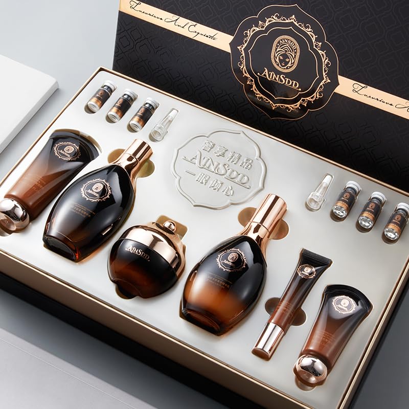 AESTHTANY Ginseng AntiAging Skincare 12Piece Set With Facial Cleanser Face Serum Face Cream Eye Cream Toner Skin Care Kit For Women - Image 2