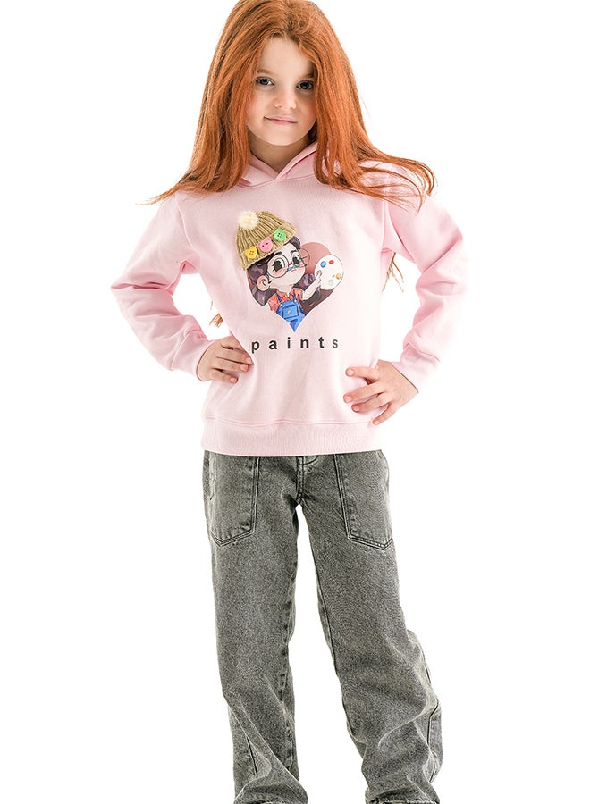 هودي شتوي بناتي مبطن فليس the Drawer هودي شتوي بناتي بطبعة