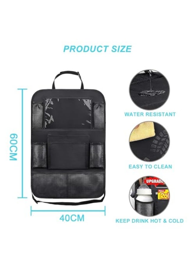 Generic Backseat car organizer from Bolivia, one pack of backseat organizers for kids, backseat car organizers with tablet holder, backseat car organizer kick mat for toys, water bottle, books and pens  - Image 5