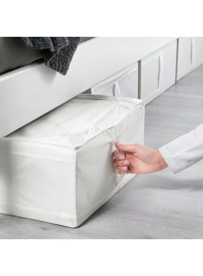 Selecto Hub Multi-Purpose Underbed Storage Bag White – Dustproof Textile Organizer with Ventilation Corners & Easy Pull Handle - Image 4