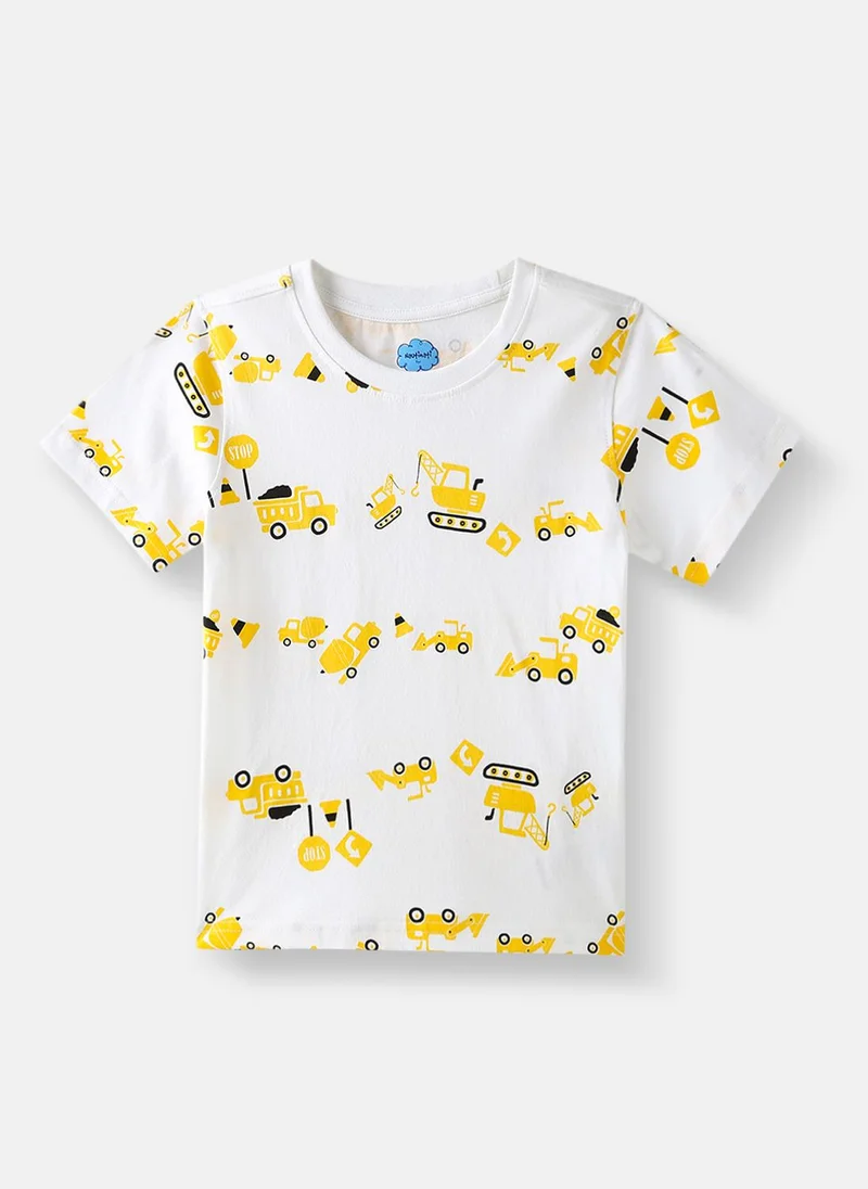 Nautinati Nautinati Boys Cotton Printed Pack of 2 T-shirt