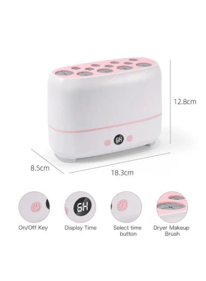 مجفف فرش المكياج الكهربائي – 12 فتحة – تجفيف سريع وآمن مع تحكم حراري w - Image 3