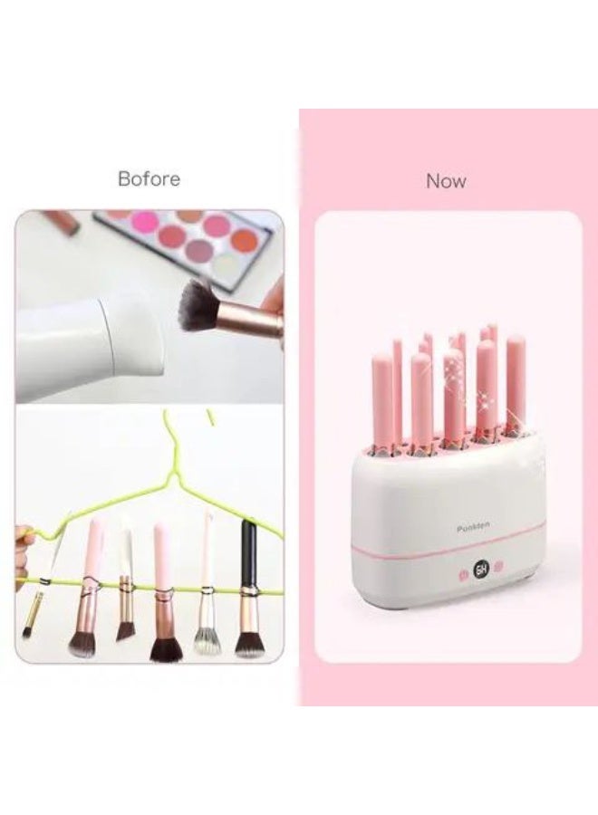 مجفف فرش المكياج الكهربائي – 12 فتحة – تجفيف سريع وآمن مع تحكم حراري w - Image 2