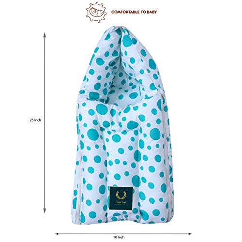 Fareto PI:Circle Baby's Cotton Sleeping Bag with Mattress (0-6 Months, Blue). - Image 4