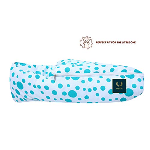 Fareto PI:Circle Baby's Cotton Sleeping Bag with Mattress (0-6 Months, Blue). - Image 3