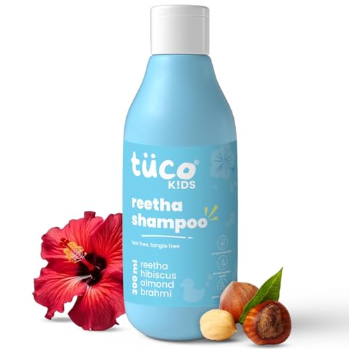TuCo Kids Mild Shampoo With Soapnut, Almond, Henna, Pomegranate|Perfect For Soft, Smooth, Curly Tangled & Rough Hair|Paraben, Sls & Sulphate Free|Ph 5.5, Vegan & Tear Free|300 Ml (Pack Of 1) | - Image 1