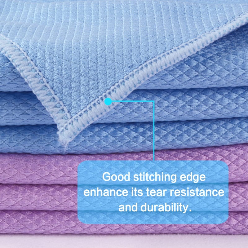 SINLAND Microfiber Glass Cleaning Cloth, 6PK, Lint Free Cleaning Cloths for Window, Car Windows, Mirrors, and Stainless Steel, Glass and Window Cleaner 16x16 Inch - Image 3