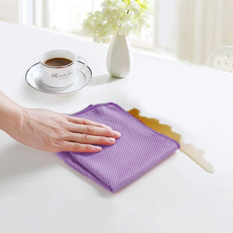 SINLAND Microfiber Glass Cleaning Cloth, 6PK, Lint Free Cleaning Cloths for Window, Car Windows, Mirrors, and Stainless Steel, Glass and Window Cleaner 16x16 Inch - Image 5