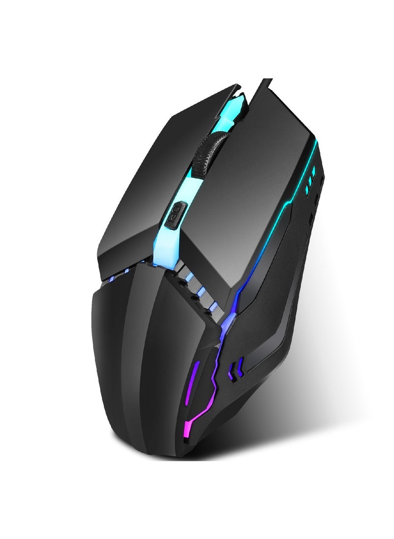 HXSJ - Wired Usb 1600 Dpi Optical Gaming Mouse 4Buttons Computer Game Office 3Adjustble Dpiled Lights Mice For Pc Laptob - Image 1