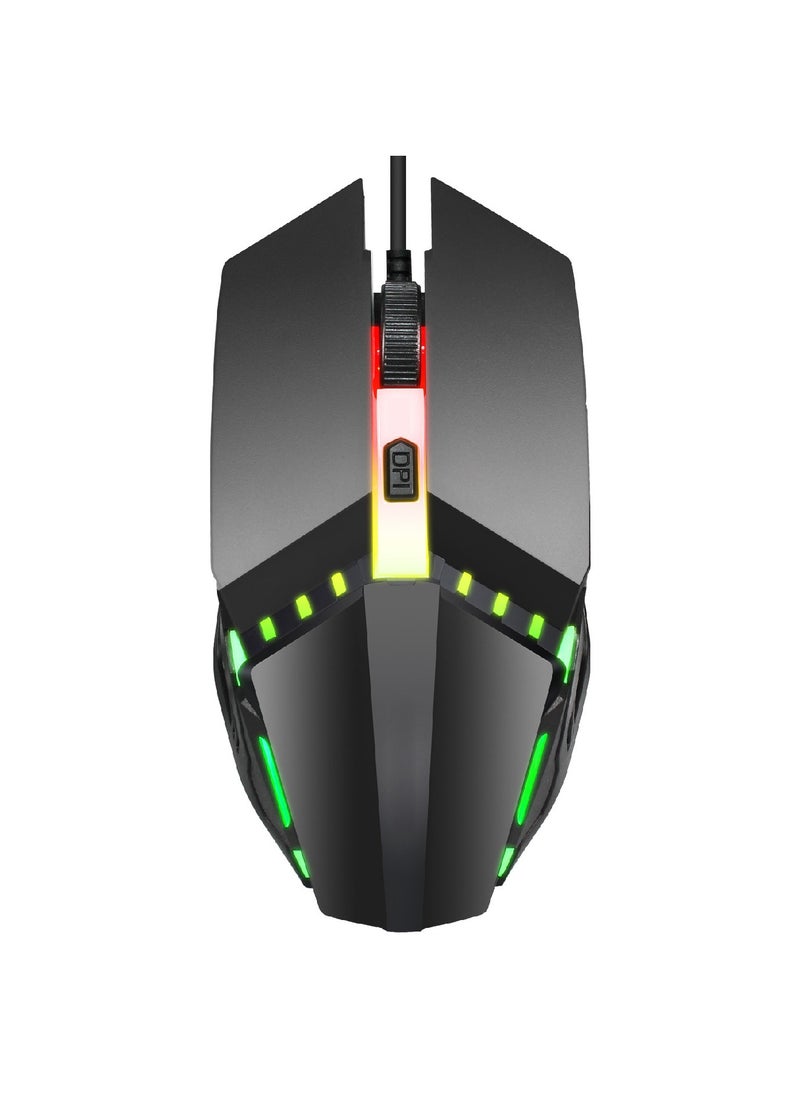 HXSJ - Wired Usb 1600 Dpi Optical Gaming Mouse 4Buttons Computer Game Office 3Adjustble Dpiled Lights Mice For Pc Laptob - Image 1