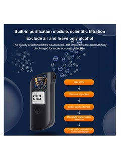 Excefore Portable Breathalyzer, Digital LCD Screen Breathalyzer, Breath Analyzer Tester with LED Light, High Accuracy and Fast Results Detector, Black  - Image 4