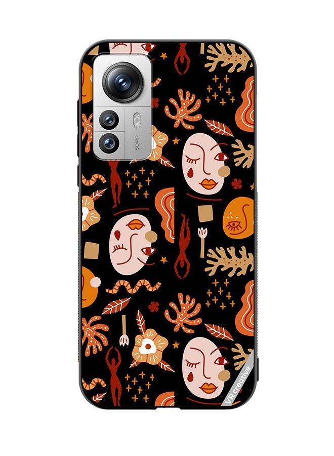 VR CREATIVE Protective Case Cover For Xiaomi 12X Silhouettes Of People Design Multicolour - Image 1