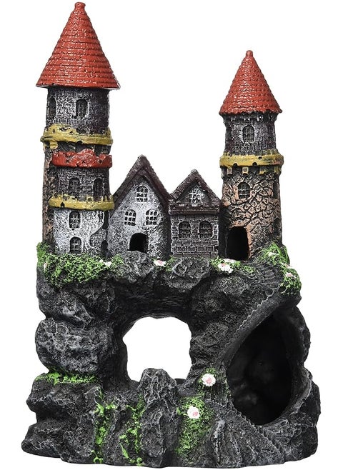 Enchanted Castles Aquarium Decoration Great Look For Any Aquarium Multiple Places For Fish To Hide And Swim Medium Rrw12