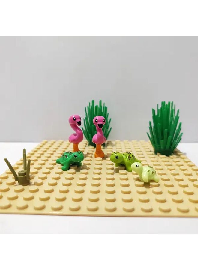 Sea Turtle Flamingo Combination 5PCS Interlocking Building Blocks ABS Plastic Construction Toys - Image 2