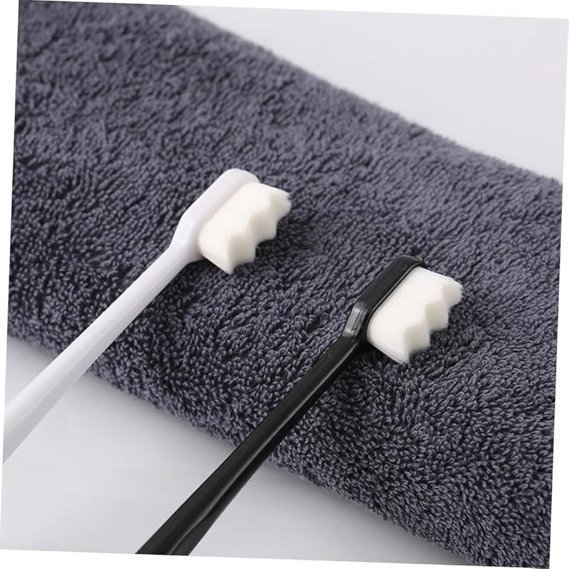 4 قطع فرش أسنان ناعمة للكبار ذات شعيرات نانوية، تصميم مريح، محمولة للمنزل والسفر واللثة - Image 5