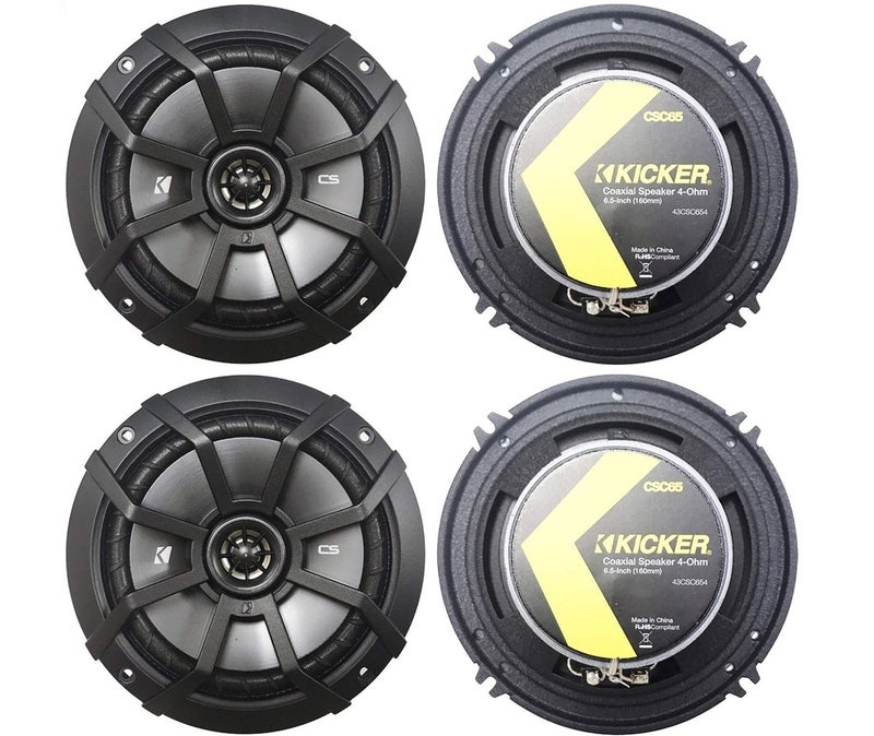 Kicker سماعة صوت سيارة KICKER CS Series CSC65 بحجم 6.5 بوصة مع مضخمات (2 زوج) - Image 1