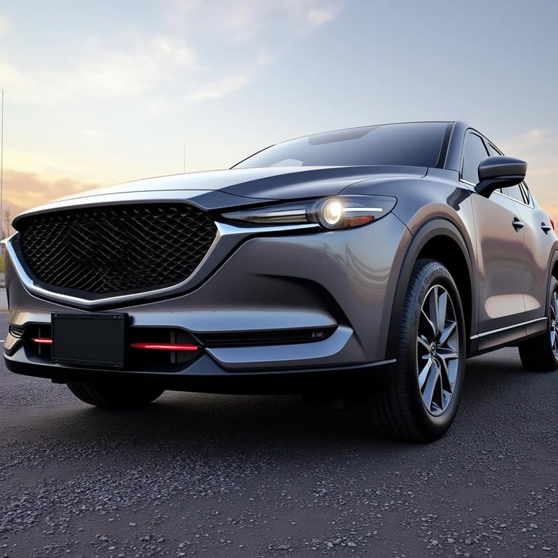 Generic Car Body Exterior Accessories, Red 2 Pcs Grille Inserts for Cx5, Front Bumper Lower Center Trim, Decorative Strips, Abs for Cx-5 Kf 2017-2019 - Image 2