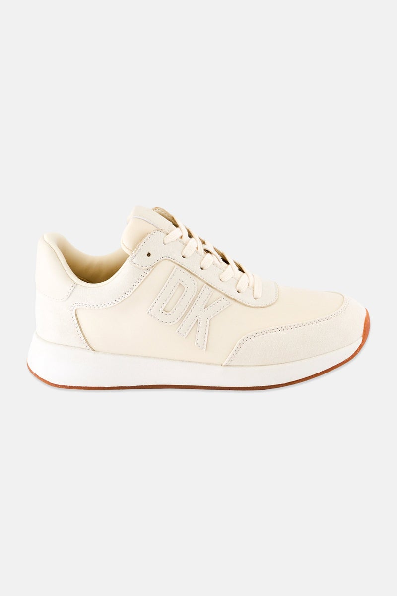 DKNY Women Lace Up Casual Shoes, Beige - Image 2