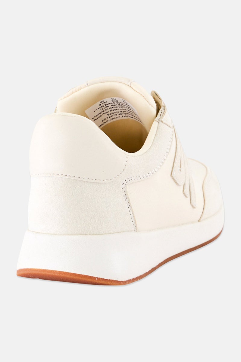 DKNY Women Lace Up Casual Shoes, Beige - Image 3