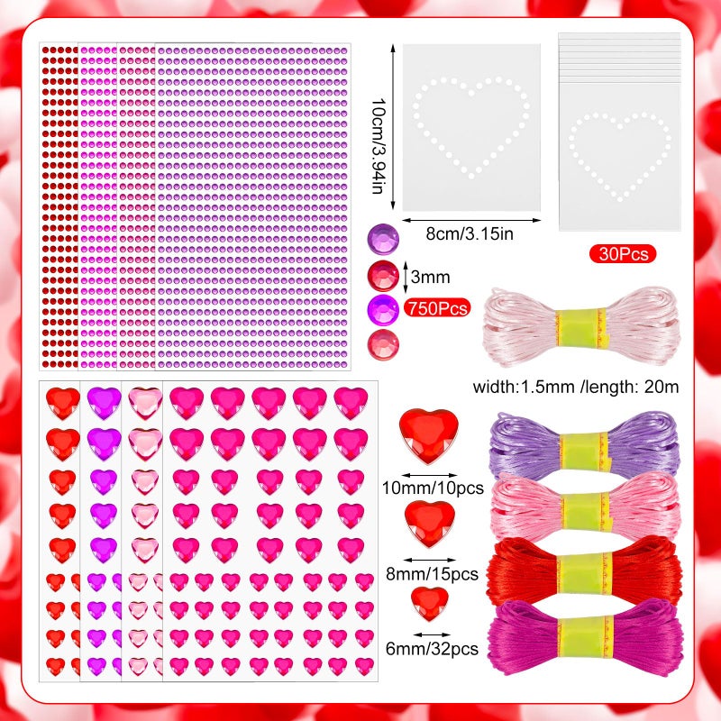 Motipuns 43 Pcs Valentine's Day Craft Kit for Kids DIY Valentines Heart Cards Craft Kits with Assorted Hearts Stickers Party Favors for Kids Classroom Gifts Exchange - Image 2